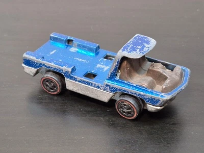Hot Wheels Redlines Heavyweights Blue Truck HK Brown Int No Bed Restore 1969 - Image 1 of 4
