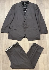 Samuelsohn grauer Colombo Ice Wool Anzug - Blazer (53L) Hose (46) - Bild 1 von 13