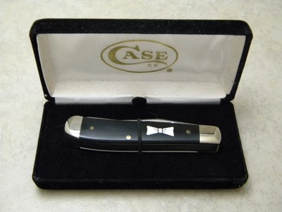 Mini cuchillo trampero Case XX USA 4207 Slick blanco y negro 2012 Groomsman nuevo en caja Foto 1 de 4