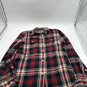 LRL Ralph Lauren Jeans Co Plaid Shirt Womens Size PL Roll Tab Sleeve - Picture 1 of 9
