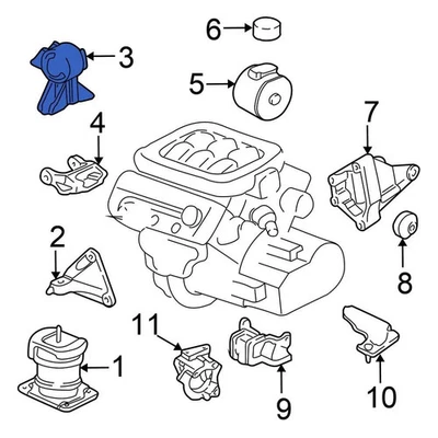 For Honda Pilot 2005-2008 Honda 50820S9VA01 Engine Mount - Imagem 1 de 2