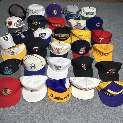 Lote de 30 gorras deportivas de colección gorra ajustada Snapback marca K productos MLB NBA NFL mixtas Foto 1 de 4