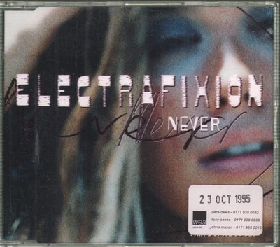 Electrafixion Never CD UK WEA 1995 CD Promo Aufkleber Auf Der Hülle WEA022CD - Bild 1 von 2