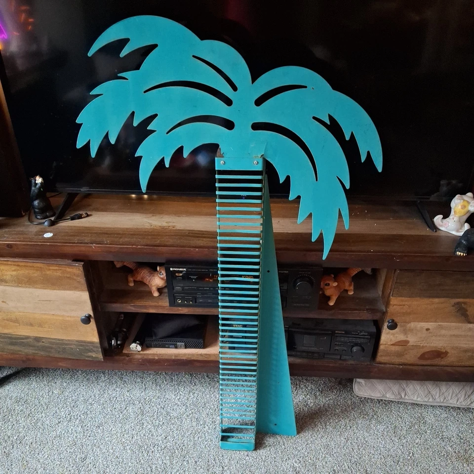Винтажный Vaporwave CD медиа стойка Y2K Miami вице пальма редкая - Изображение 1 из 4