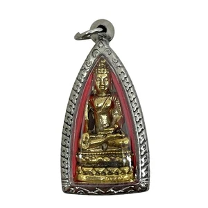 Phra Pairee Pinat Buddha Besiegung der Feinde Segen Haltung Amulett Anhänger - Bild 1 von 6