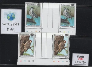 WC1_24527.BOTSWANA. Beautiful gutter pairs 1981 BIRDS set. Sc.289-290. MNH - Picture 1 of 1