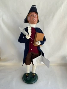 Byers Choice Williamsburg Patriot Thomas Jefferson Historisch mit Buch & Federkiel - Bild 1 von 9