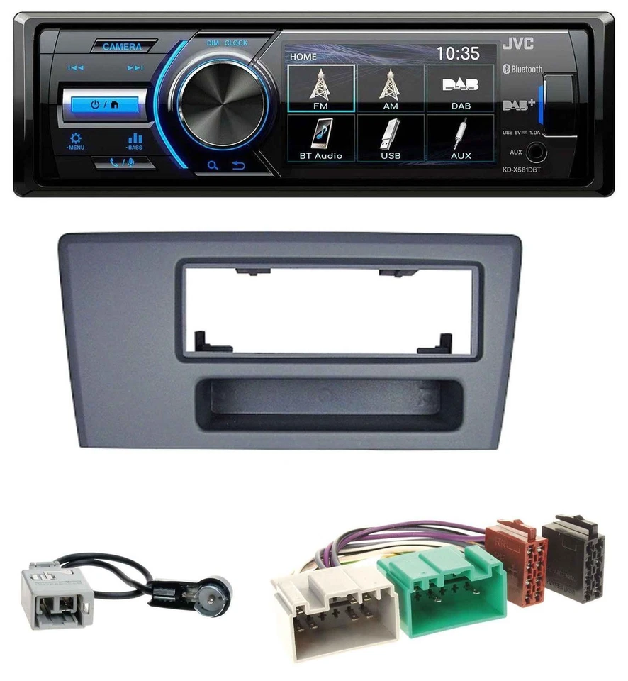 JVC Bluetooth MP3 USB DAB Autoradio für Volvo S60 S70 C70 V70 00-03 dunkelgrau - Bild 1 von 4