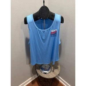 Joyspun blau Tank Strand mehr Sorgen weniger Damen 3X 22W-24W Neu mit Etikett - Bild 1 von 4