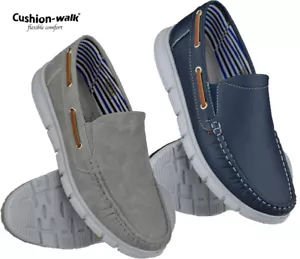 Mens Cushion Walk Slip On Moccasin Loafers Casual Memory Foam Driving Boat Shoes - Picture 1 of 16