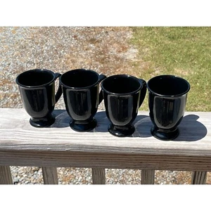 Cuatro (4) tazas de café irlandesas hechas a mano con mango de pedestal - Imagen 1 de 5