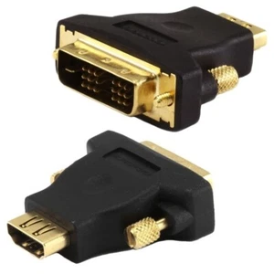 2 Pcs DVI-D Single Link Male to HDMI Female Audio Video Adapter Converter HDTV - Picture 1 of 1