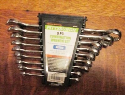 PITTSBURGH 9pc Combination Wrench Set ☆Metric☆ 7/8/10/11/12/13/14/17/19mm #42305 - Image 1 of 3