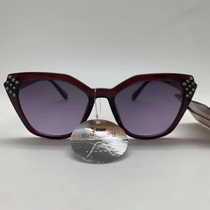Z29 Foster Grant YOU Sunglasses MCS 27 Purple low bridge rhinestones BLING - Picture 1 of 7