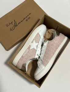 New Vintage Havana Carla Pink Tweed Sneakers Sz 8 - Picture 1 of 8
