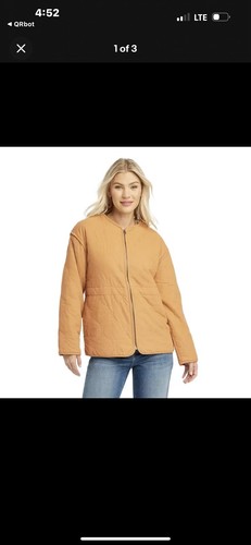 VETEMENTS CAPPOTTO GIACCA VELLUTO A COSTE ARANCIONE TRAPUNTATO FILO UNIVERSALE DONNA NUOVO CON ETICHETTE $50 Medium