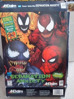 Separation Anxiety Spider-Man & Venom (PC CD) Big box incl comic book demo Rare - Image 1 of 4