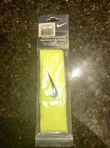New Nike Dri-Fit Tennis Head Tie Headband Unisex Volt Roger Nadal - Picture 1 of 3