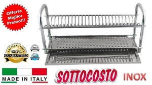 SCOLAPIATTI COLAPIATTI BASE O APPOGGIO IN ACCIAIO INOX DA 80 CON RACCOGLIGOCCE - Foto 1 di 1
