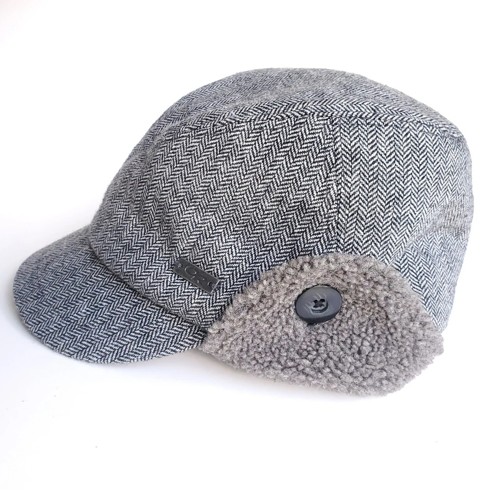Sombrero trampero de investigación al aire libre talla pequeña con orejeras mezcla de lana espiga Foto 1 de 4