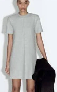 Steve Madden Women's Short Sleeve Sweater Dress Size XS Heather Grey NWT - Picture 1 of 11