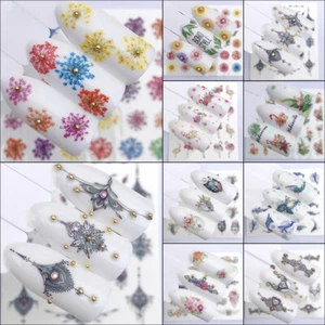 1 Sheet Flower Water Transfer Slider Manicure Nail Art Decoration Nail Sticker - Bild 1 von 20