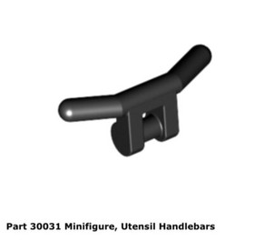 LEGO Parts 1x 30031	 Black Minifigure, Utensil Handlebars Star Wars 4483