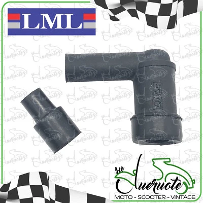 CAPPUCCIO CANDELA PIPA PIPETTA ATTACCO CAVO PER LML STAR 125 150 151 200 DELUXE - Immagine 1 di 4