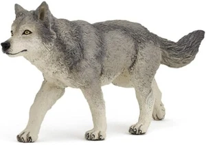 Papo Grey Wolf Wildlife Toy Figure (53012) - Picture 1 of 7