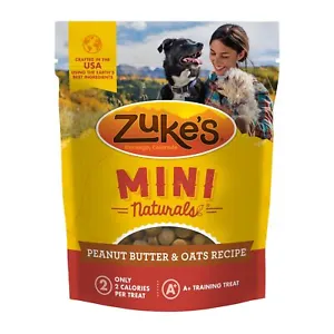 Zuke's Mini Naturals Training Dog Treats Peanut Butter and Oats Recipe - 6 Oz. - Picture 1 of 9