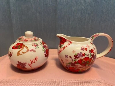 Cardew Design NA Inc. Red Hat Society Sugar Bowl & Creamer - Image 1 of 4