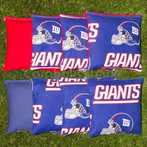 Cornhole Bean Bags Set of 8 ACA Regulation Bags New York Giants Free Shipping! - Picture 1 of 2