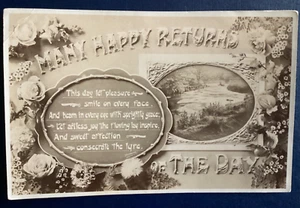 Postcard A&G Taylor reality series Birthday Hemans poem RPPC 1909 Bristol C82 - Picture 1 of 2