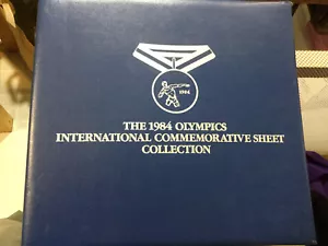 Colección de hojas conmemorativas internacionales de los Juegos Olímpicos 1984 con certificado de autenticidad - Imagen 1 de 12