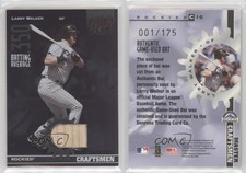 2002 Donruss Best of Fan Club Master Craftsmen Game-Used Bat Larry Walker HOF
