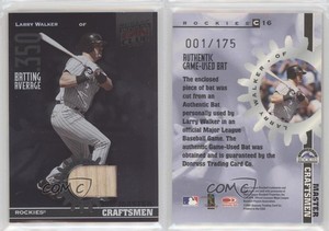 2002 Donruss Best of Fan Club Master Craftsmen Game-Used Bat Larry Walker HOF