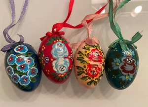 4 x Huevo de Pascua Pascua Arbusto de Pascua Colgante de Pascua Hecho a Mano 426/21 - Imagen 1 de 3