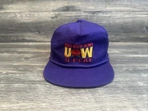 Vintage University of Washington 1993 Rose Bowl 3-Peat Rope Snapback Hat Cap - Picture 1 of 20