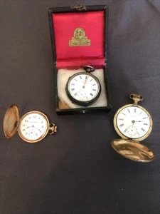 3 Pocket Watch lot Ever Ready, Elgin, Hampton Watch Company - Picture 1 of 11