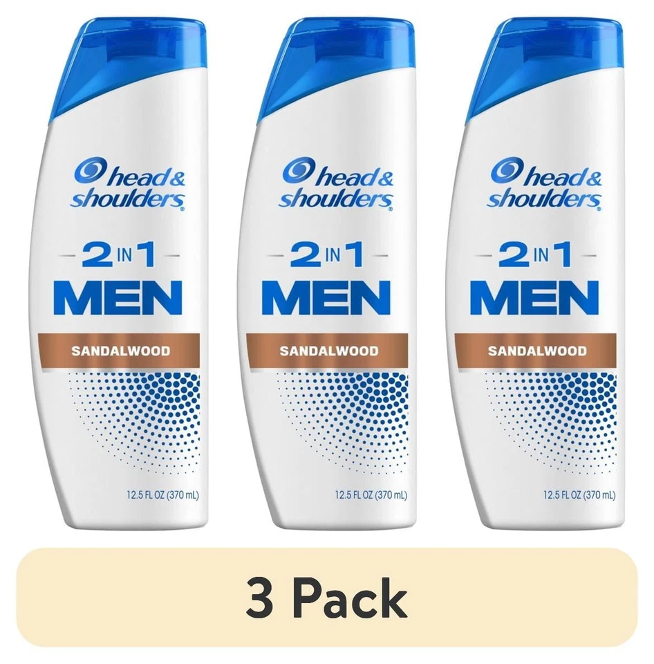 (Paquete de 3) Champú caspa Head and Shoulders para hombre, sándalo, 12,5 fl oz Foto 1 de 4