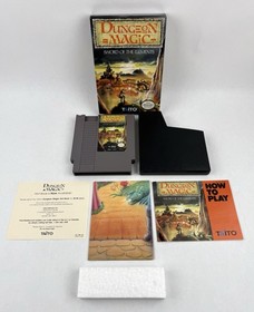 Dungeon Magic: Sword of the Elements (Nintendo NES, 1990) CIB W/ Poster VGC+