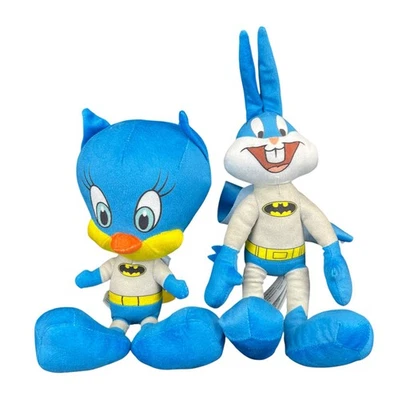 Lote de Pelúcia Looney Tunes Super-herói - Pelúcia Bugs Bunny Tweety Batman - Imagem 1 de 4