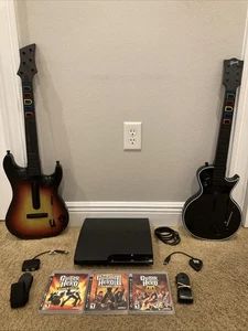 GUITAR HERO PS3 Paquete Consola de Guitarra Dongle Juegos - ¡Probado!! - Imagen 1 de 15