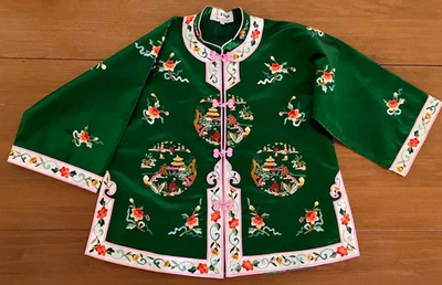 De colección.  ESME años 60 - talla infantil 8 - Chaqueta de seda china - Bordado intrincado Foto 1 de 4