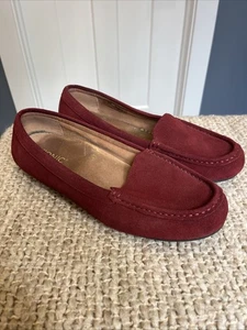 Vionic Damen-Loafer Schuhe burgunderrot Wildleder Debbie Slipper Größe 11 - Bild 1 von 8