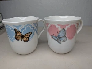 2 - Lenox Butterfly Meadows Pastell Kaffeetassen - Bild 1 von 4