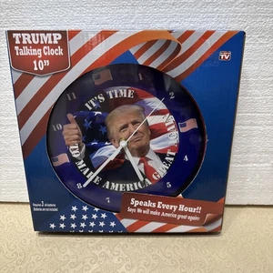 Trump sprechende Uhr 10" spricht jede Stunde sagt, wir werden Amerika wieder großartig machen! - Bild 1 von 5