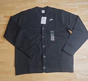 Nike Knit Cardigan Sweater Black Men’s Size: Medium Button-Up FN3898-010 NWT - Picture 1 of 5