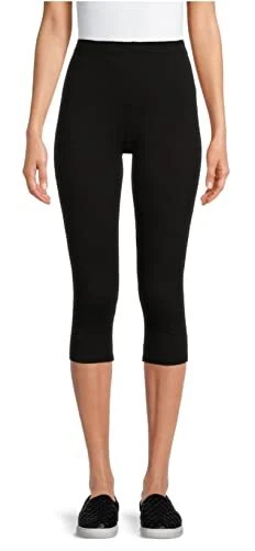 Ladies Juniors Black Capri Leggings Med (7-9) New - Image 1 of 1