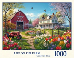 Tau Puzzle - 1000 zufällig geschnittene Teile - Leben auf dem Bauernhof - Bild 1 von 3